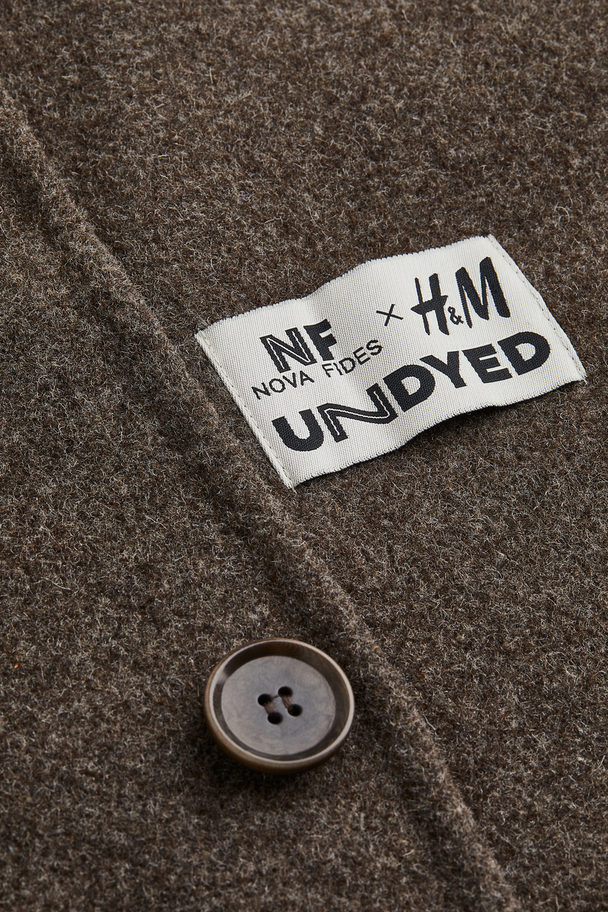 H&M Oversize-Mantel aus Wollmix Braun