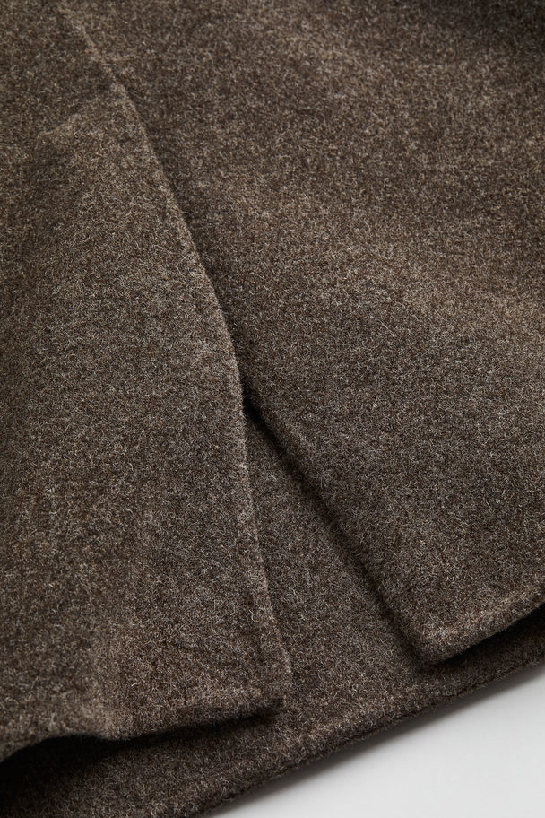 H&M Oversize-Mantel aus Wollmix Braun