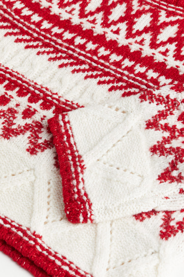 H&M Jacquard-knit Jumper Red/white