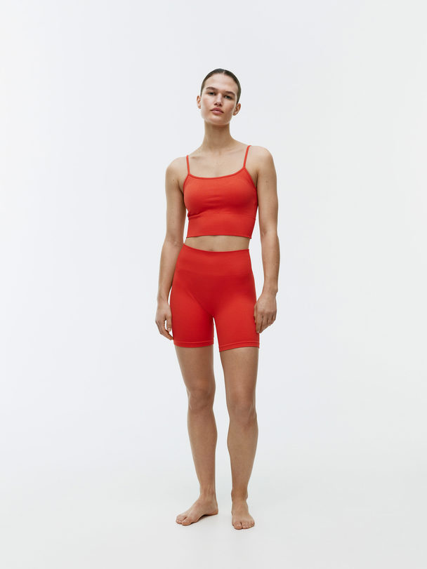 ARKET Seamless Hotpants Bright Orange