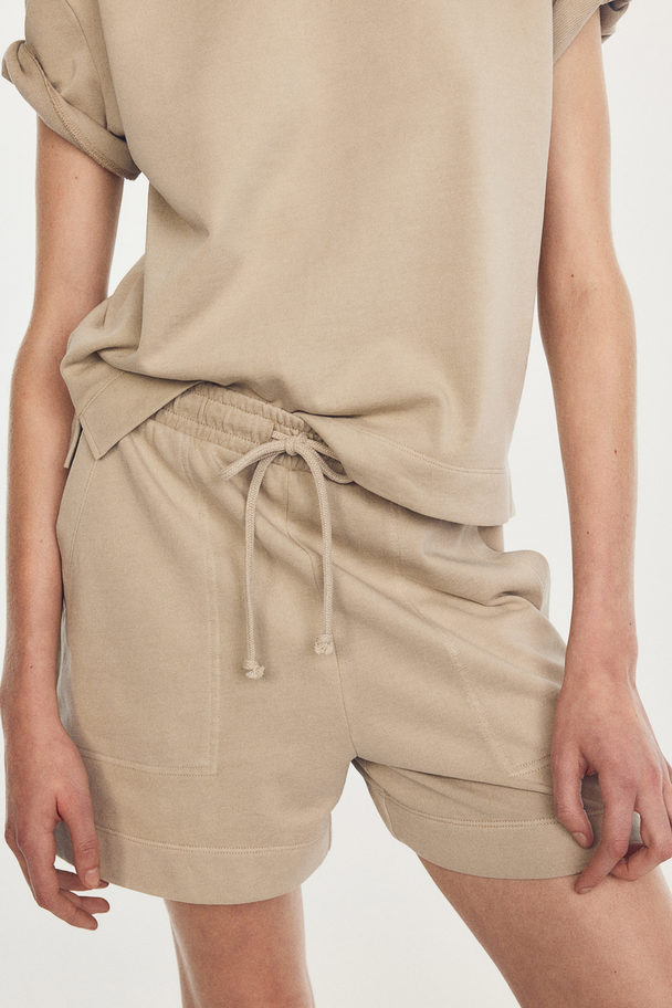 H&M Sweatshorts Hellbeige